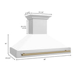 ZLINE 48" Autograph Stainless Wall Range Hood, 8654STZ-WM48-CB