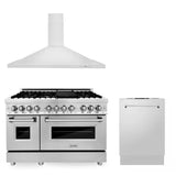ZLINE 48" Bundled Stainless DualRange RangeHood Dishwasher 3KP-RARH48-DW
