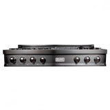 ZLINE 48" Ceramic Rangetop in Black Stainless with 7 Gas Burners, RTB-48