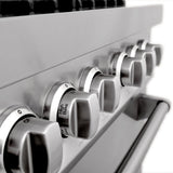 ZLINE 48" Gas Burner/Electric Oven Range Stainless, Brass Burners, RA-BR-48