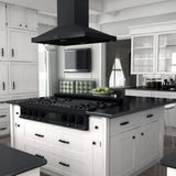 ZLINE 48" Rangetop, Black Stainless, Brass Burners, RTB-BR-48