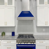 ZLINE 48" Snow Finish Wall Range Hood, Blue Gloss Shell, 8654BG-48