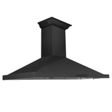 ZLINE 48" Wall Black Stainless Range Hood, Crown Speaker, BSKBNCRN-BT-48