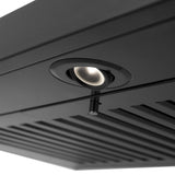ZLINE 48" Wall Black Stainless Range Hood, Crown Speaker, BSKBNCRN-BT-48