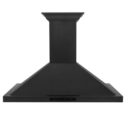ZLINE 48" Wall Black Stainless Range Hood, Crown Speaker, BSKBNCRN-BT-48
