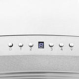 ZLINE 48" Wall Range Hood, Snow Finish Stainless & Glass, 8KN4S-48