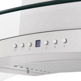 ZLINE 48" Wall Range Hood, Snow Finish Stainless & Glass, 8KN4S-48