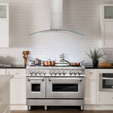 ZLINE 48" Wall Range Hood, Stainless Steel, Glass, KN4-48