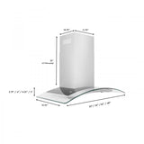 ZLINE 48" Wall Range Hood, Stainless Steel, Glass, KN4-48