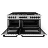 ZLINE 60" Autograph Edition Dual Fuel Range, DuraSnow, RASZ-SN-60-MB