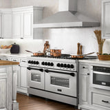 ZLINE 60" Autograph Edition Dual Fuel Range, DuraSnow, RASZ-SN-60-MB