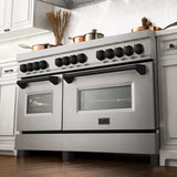 ZLINE 60" Autograph Edition Dual Fuel Range, DuraSnow, RASZ-SN-60-MB