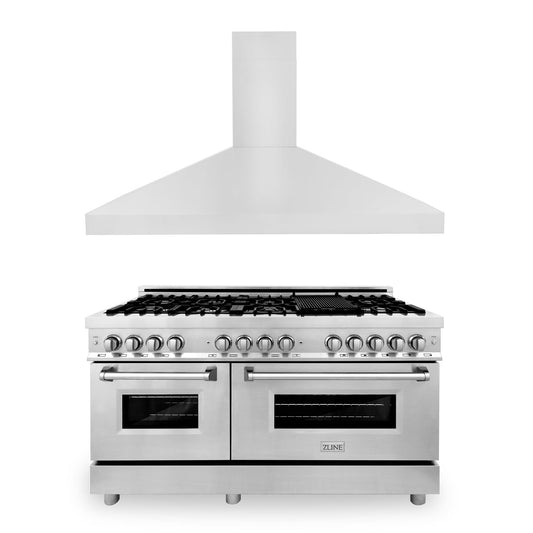 ZLINE 60" Bundle, Range RA60 & Wall Range Hood 597-60, 2KP-RARH60