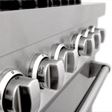 ZLINE 60" Dual Fuel Range, DuraSnow Stainless, RAS-SN-60