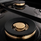 ZLINE 60" Dual Fuel Range, Snow Stainless, Brass Burners, RAS-SN-BR-60