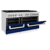 ZLINE 60" Professional Dual Fuel Range with Blue Matte Door, RA-BM-60
