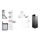 ZLINE 61" Wooden Chimney Extension, Ceilings up to 12 ft. (KPDD-E)