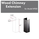 ZLINE 61" Wooden Chimney Extension, Ceilings up to 12 ft. (KPDD-E)