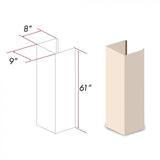ZLINE 61" Wooden Chimney Extension for Ceilings up to 12.5', KBUF-E