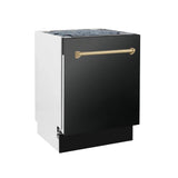 ZLINE Autograph 24" Dishwasher Black Stainless, DWVZ-BS-24-CB
