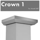 ZLINE Crown Molding #1 for Wall Range Hood 687, CM1-687