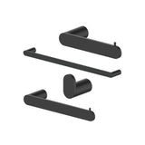 ZLINE Crystal Bay Bathroom Accessories Package with Towel Rail, Hook, Ring and Toilet Paper Holder, 4BP-CBYACC-MB