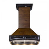 ZLINE 42" Wooden Wall Mount Range Hood, Antigua and Walnut, 321AR-RD-42
