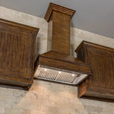 ZLINE 30" Wooden Wall Mount Range Hood in Walnut and Hamilton - Includes Motor 329WH-30