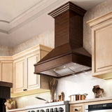 ZLINE 30" Wooden Wall Mount Range Hood in Walnut and Hamilton - Includes Motor 329WH-30