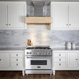 ZLINE 36" Wooden Wall Mount Range Hood, Butcher Block, 681M-36
