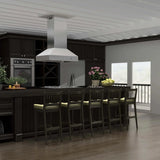 ZLINE Dual Remote Blower Island Mount Range Hood in Stainless Steel 697i-RD-36