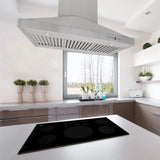 ZLINE Ducted Vent Island Mount Range Hood in Stainless Steel with Built-in ZLINE CrownSound Bluetooth Speakers GL1iCRN-BT-36