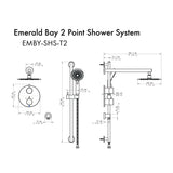 ZLINE Emerald Bay Thermostatic Shower System EMBY-SHS-T2-MB