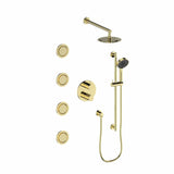 ZLINE Emerald Bay Thermostatic Shower System with Body Jets EMBY-SHS-T3-PG