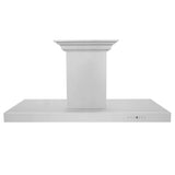 Zline Island Mount Range Hood in Stainless Steel with Built-in ZLINE CrownSound™ Bluetooth Speakers KE2iCRN-BT