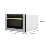 ZLine Microwave Drawer, DuraSnow and Gold MWDZ-1-SS-H-G
