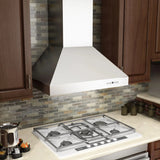 ZLINE Professional Convertible Vent Wall Mount Range Hood in Stainless Steel with Crown Molding 667CRN-36
