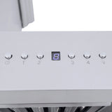 ZLINE Professional Convertible Vent Wall Mount Range Hood in Stainless Steel with Crown Molding 667CRN-42