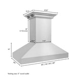 ZLINE Professional Island Mount Range Hood in Stainless Steel with Built-in CrownSound® Bluetooth Speakers 597iCRN-BT-36