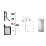 ZLINE Short Kit for Ceiling Under 8 feet ISLAND, SK-GL9i