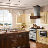 ZLINE 48" Wooden Wall Mount Range Hood Butcher Block, 681W-48