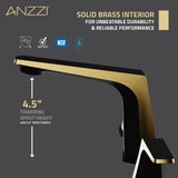 ANZZI Contemporary 8" Widespread Bathroom Faucet, 2-Handle Brass Construction, 1.2 GPM Water-Saving Aerator, Rhino-Alloy Certified, Various Finishes