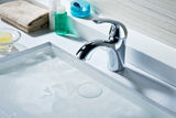 Clavier Series Single Hole Single-Handle Mid-Arc Bathroom Faucet in Polished Chrome