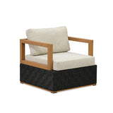PURPLE LEAF Griffin Black Patio Conversation Set Modular Sectional Sofa Components