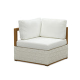 PURPLE LEAF Griffin White Patio Conversation Set Modular Sectional Sofa Components