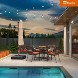 PURPLE LEAF Double Top 11 ft Round Outdoor Patio Umbrella with High Quality Sunbrella Fabric