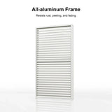 PURPLE LEAF Louvered Pergola Accessory Aluminum Louver Grille for Optimal Privacy, Sunlight Control Side Fixed Shutter Wall, Pergola Not Included