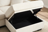 NARLO 97" 3-Seater Sofa with 1 Storage Ottoman