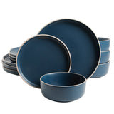 Gibson Home Everyday Essential 12-Piece Stoneware Dinnerware Set