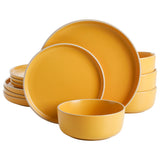 Gibson Home Everyday Essential 12-Piece Stoneware Dinnerware Set